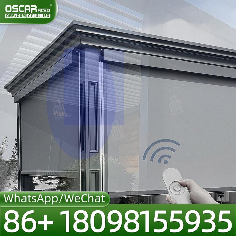 Outdoor Power Roller Shades - Batteriebetriebenes Smart-Steuerungssystem für elektrische Vorhänge und