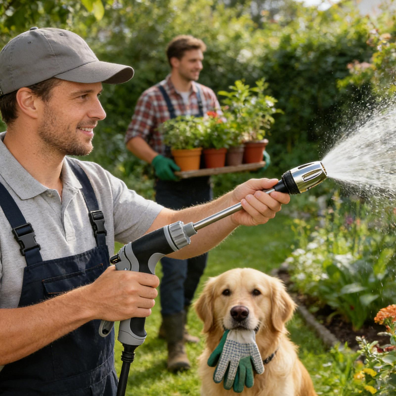 Outdoor Power Washer - Drehbare Hochdruckreiniger-Düse mit 3 Modi, Einstellbare