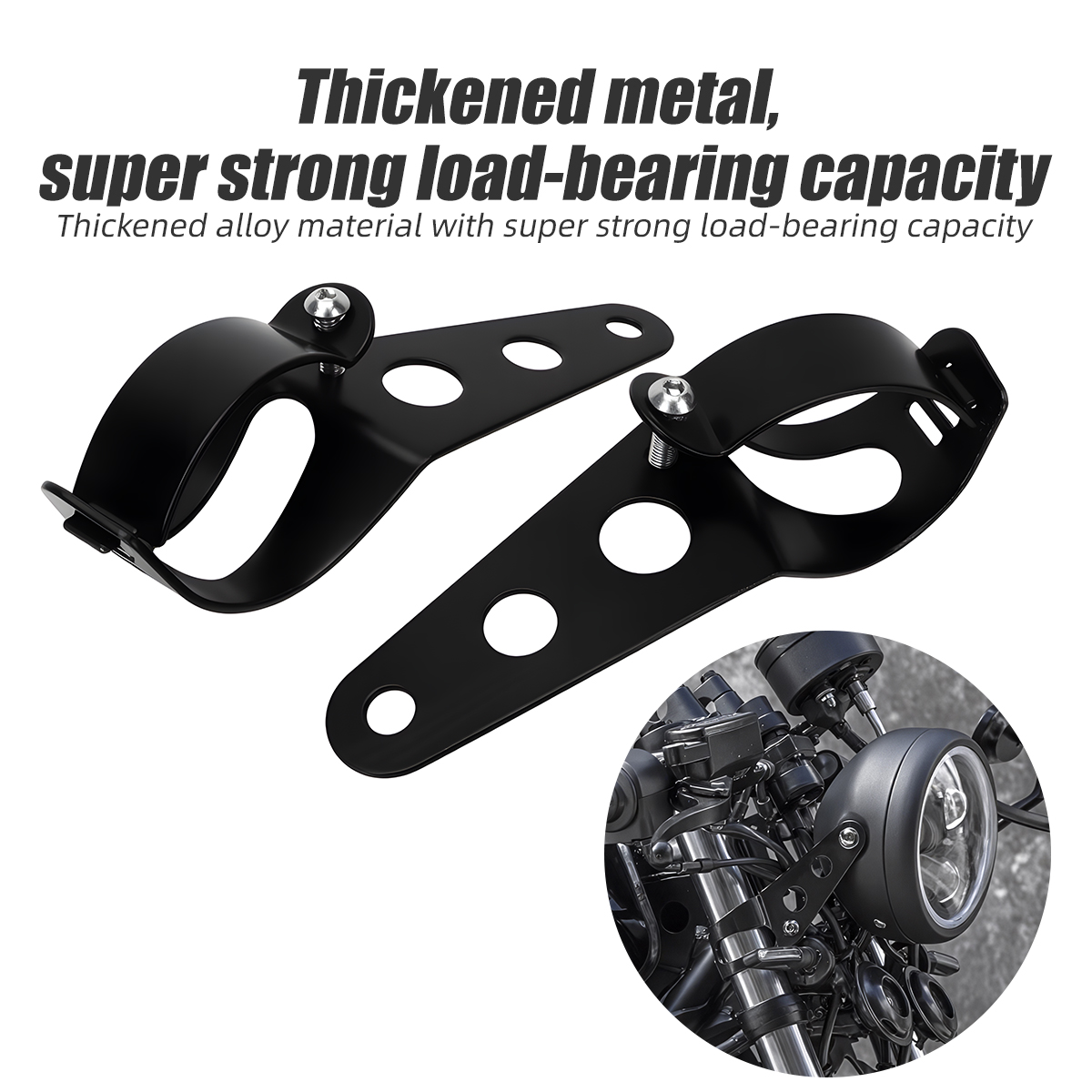 Outdoor Power Usa - Universelle Motorrad-Scheinwerferhalterung 28-36mm 35-43mm Verstellbare Gabelhalterung