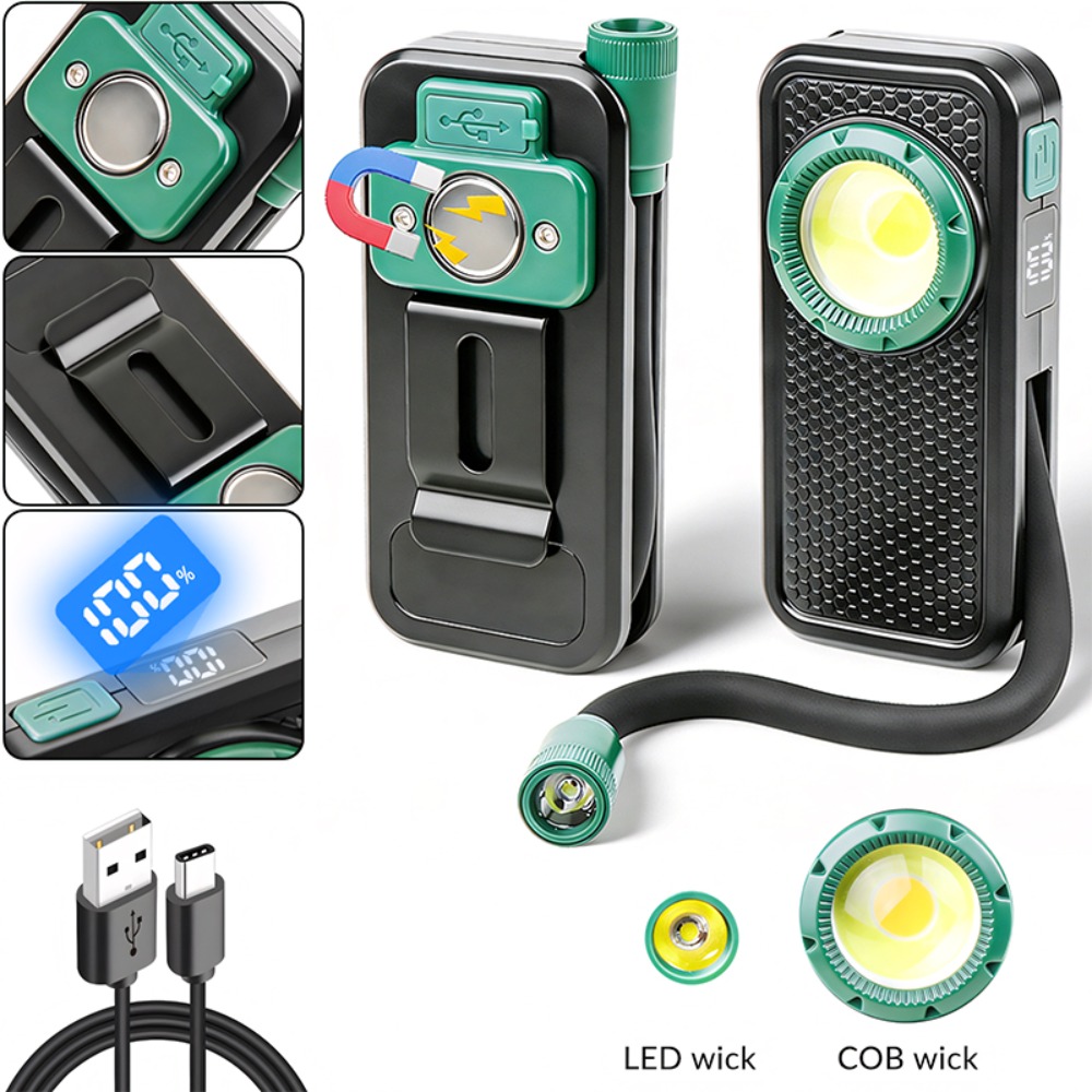 Outdoor Power Supply - Neue magnetische Arbeitsleuchte mit Stiftclip, biegbarem