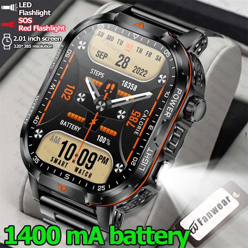 Outdoor Power Meter Box - Militärische Outdoor-Smartwatch für Herren mit 1400mAh