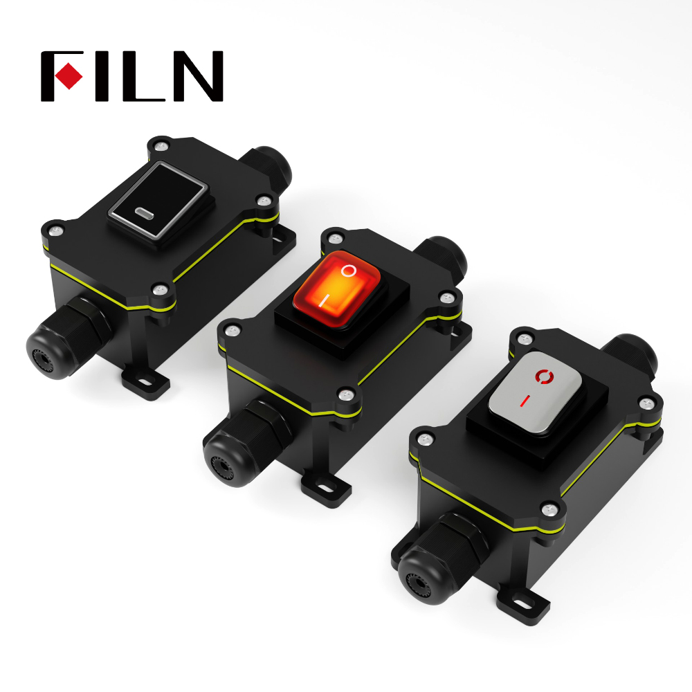 Outdoor Power Bar - Wasserdichte Anschlussdose mit IP65-Dichtung und EIN-AUS-Wippschalter,