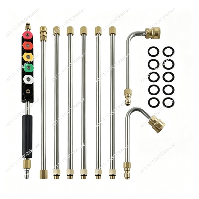 Power Washer Gun Replacement - Hochdruckreiniger-Verlängerungsstange, Hochdruckreiniger-Dachrinnenreinigungswerkzeug, Teleskop-Ersatzdüse, Fensterreinigungsdüsen, 9er-Pack