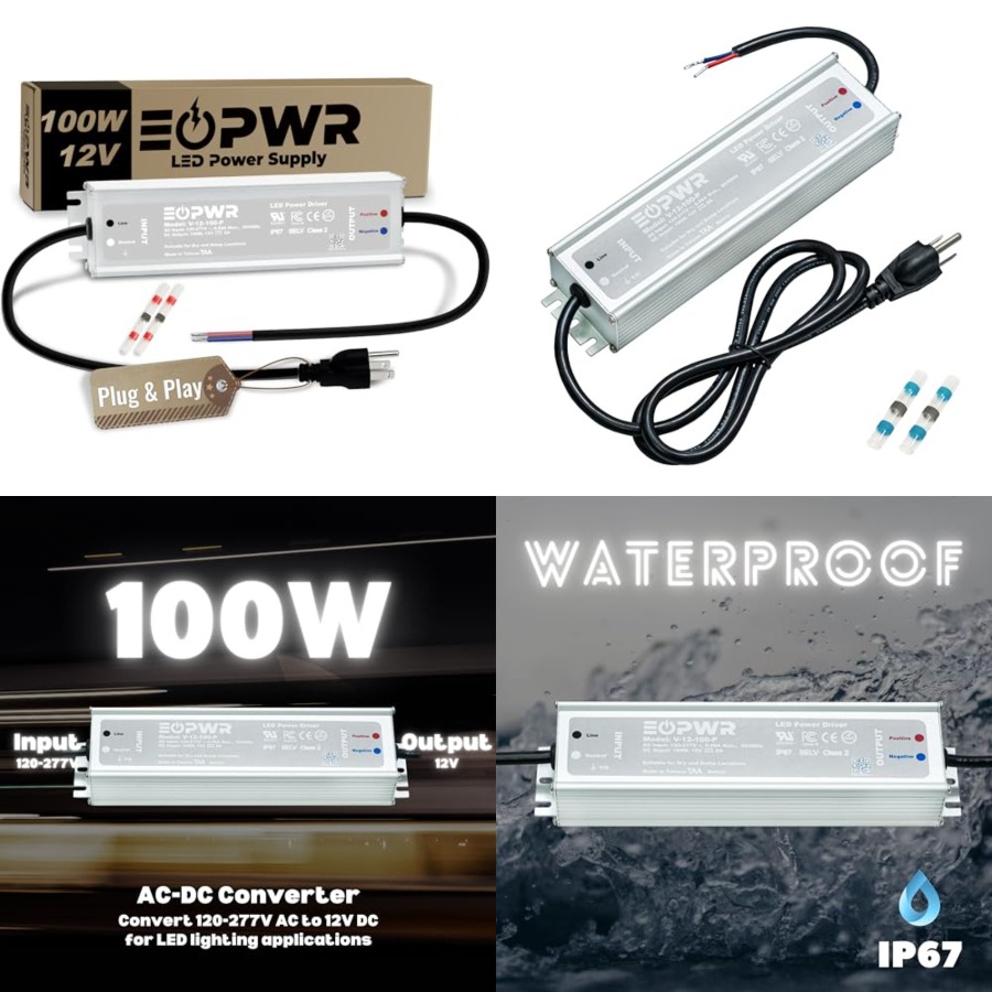 Outdoor Power Supply - LED-Treiber, wasserdicht, IP67, Netzteil, AC120–277 V