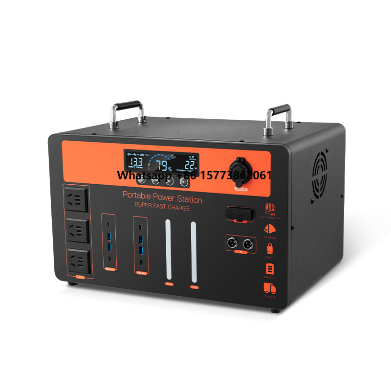 Outdoor Power Tool Storage - Tragbare Camping-Reise-Powerstation mit 2500 Watt Hochleistungs-Energiespeicherbatterie