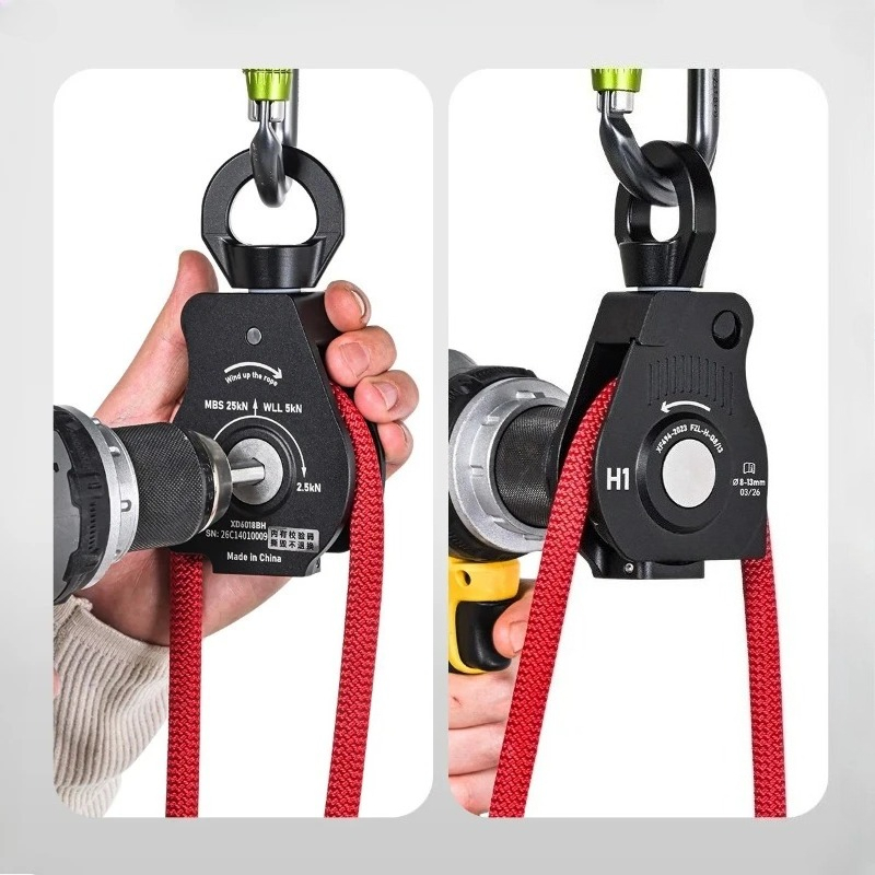Outdoor Power Tool Storage - Elektrischer Bohrer-Assistierter Seilzieher, Outdoor-Seilrückholwerkzeug, Knotenfreies Seilaufbewahrungssystem