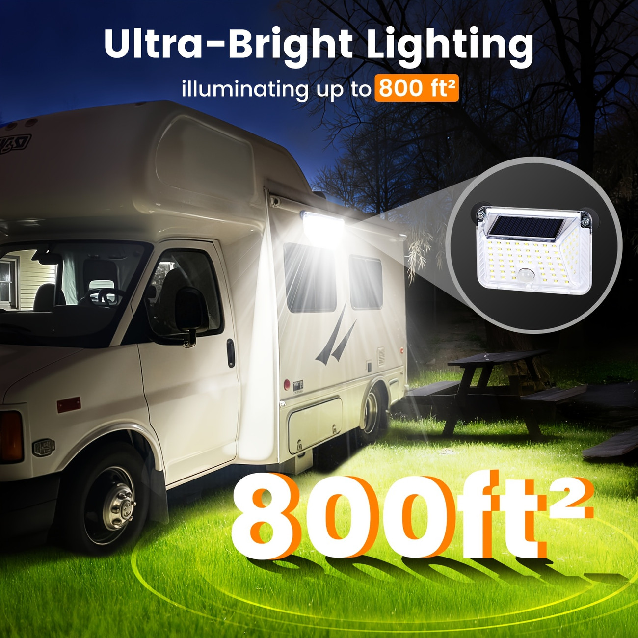 Outdoor Power G Sensor - Magnetische Anhänger-Solarlampe, mit leistungsstarkem Magnet-Bewegungssensor, Solar-Außenlampe