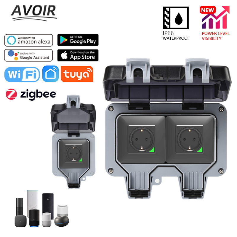 Avoir Tuya Zigbee Steckdosen I – Outdoor Power Outlet With Remote Control Bewertung und Preis