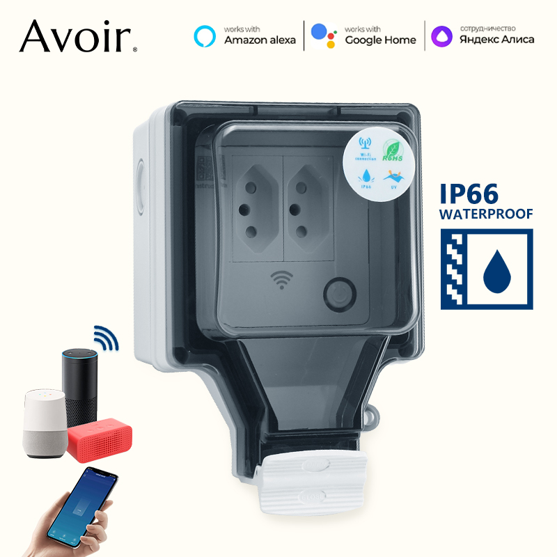 Avoir Tuya Wifi Smart Steckdos – Outdoor Power Outlet With Remote Control Bewertung und Preis