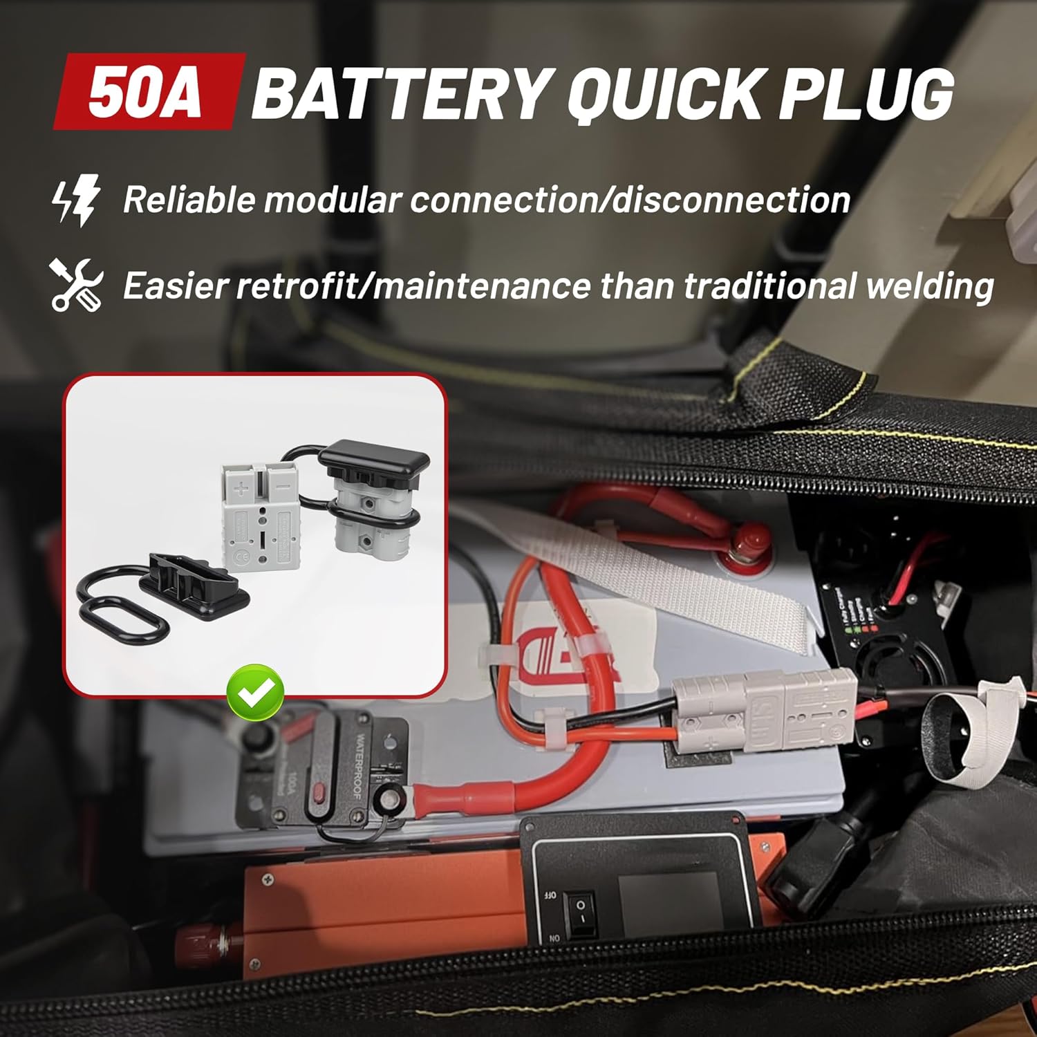 2 Stück 50A Batterie-Schnellve – Outdoor Power Disconnect Bewertung und Preis