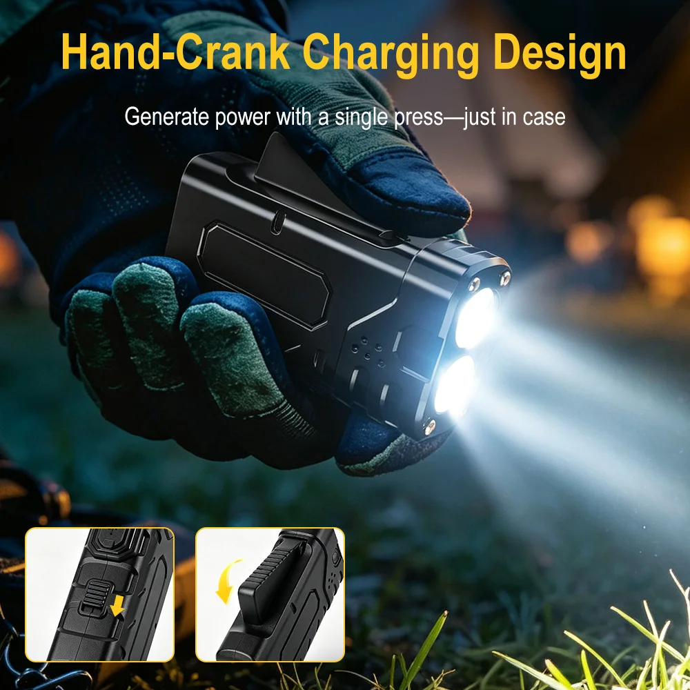 BORUIiT Handkurbel-EDC-LED-Tas – Outdoor Power Supply Bewertung und Preis